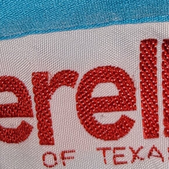 Vintage Jerell of Texas Women's Size 12 Polka Dot Dress Blue 80s Cotton Midi - Picture 7 of 9